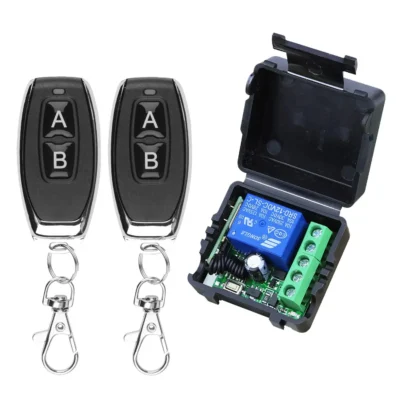 Mini módulo receptor de relé 10a, controle remoto f 433mhz, interruptor de controle remoto universal para portão dc 12v ou portão led para porta de garagem