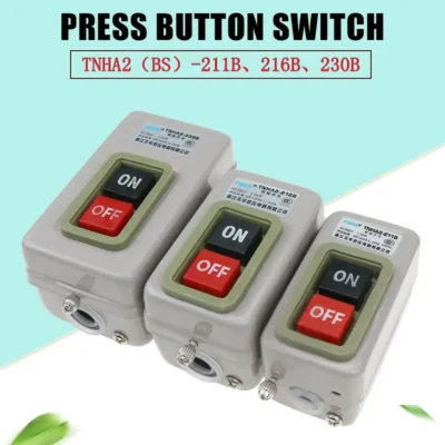 Caja de Control de interruptor de botón de Metal, equipo eléctrico trifásico, 216/230/250 V, 380/1,5/2,2/7.5KW, BS-211/3,7