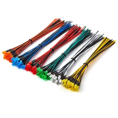 25 peças pré-carregadas luzes de diodo led 12v flash lento rápido rgb emissor de diodos 5mm lâmpada projetos diy branco vermelho verde azul laranja amarelo