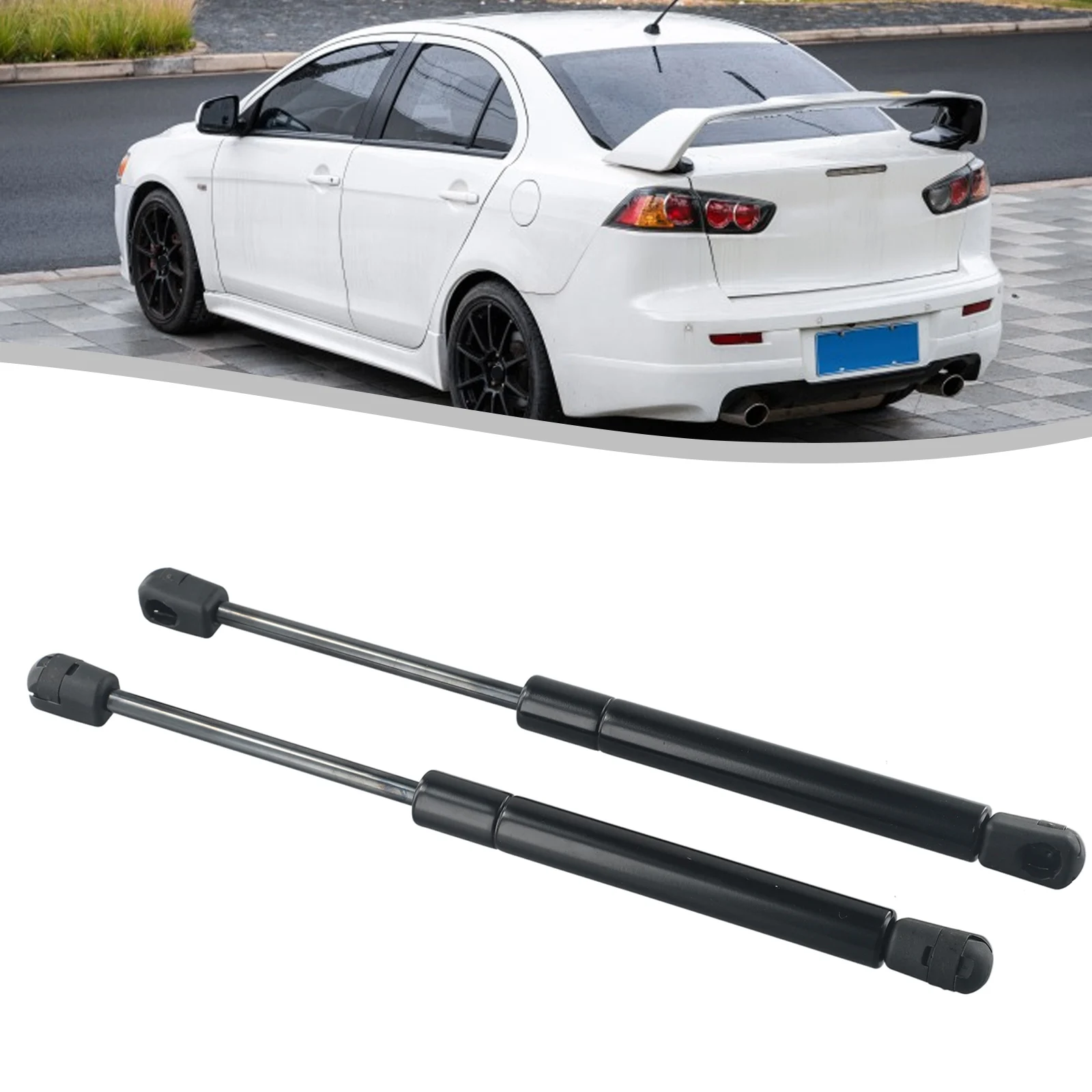 2 pçs porta traseira do carro tronco elevador suportes para mitsubishi lancer ex evos 2008-2015 bagageira boot choque elevador suporte barra