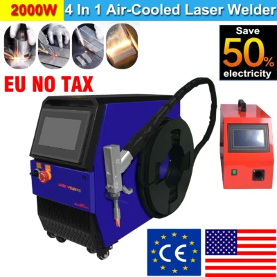 4 IN1 2000W Laser Welder 1500W Air Cooled Laser Welding Machine for Metal Welding Cleaning Cutting SUP23T Welding Gun