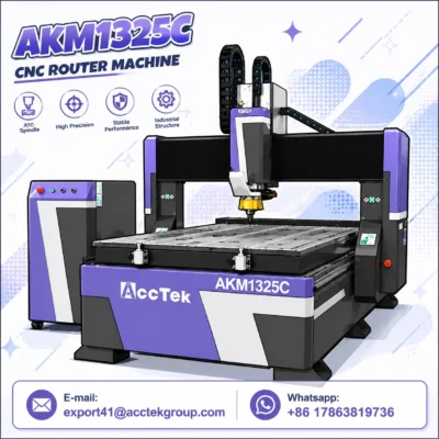Máquina CNC Router de Alta Precisão 1325 ATC para Corte e Gravação de Madeira, MDF e Acrílico - Preço de Fábrica