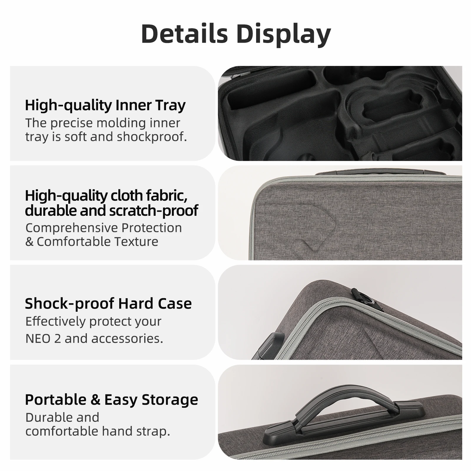 Sunnylife bolsa de armazenamento estojo de transporte caixa protetora à prova de choque para dji neo 2 óculos de vôo n3/movimento 3 acessórios para drones - Image 5