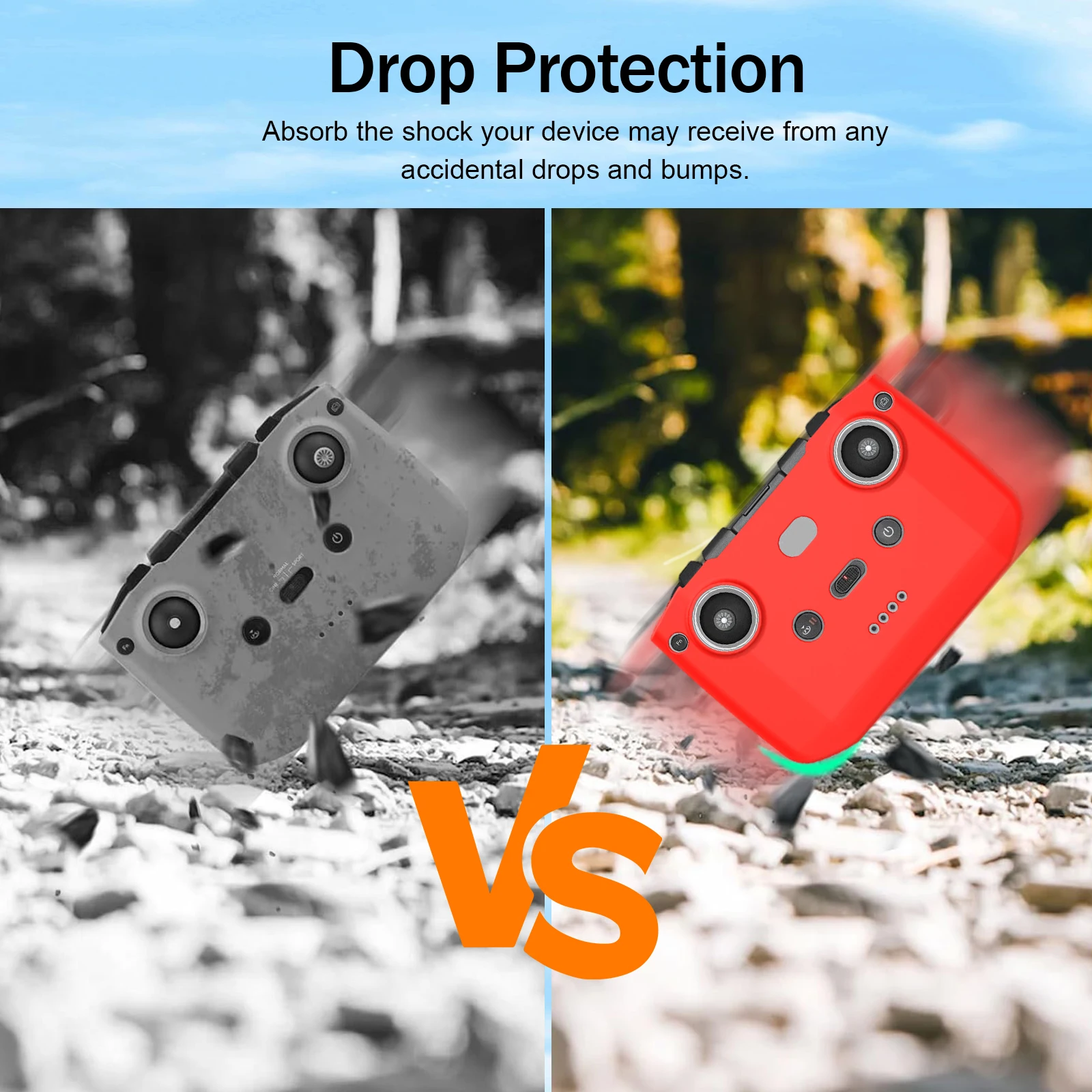 Shockproof Silicone Case for DJI RC-N1/N2/N3 Remote Controller, Anti-Drop Cover Compatible with For Mavic Air 2 AO2070 Drone - Image 3