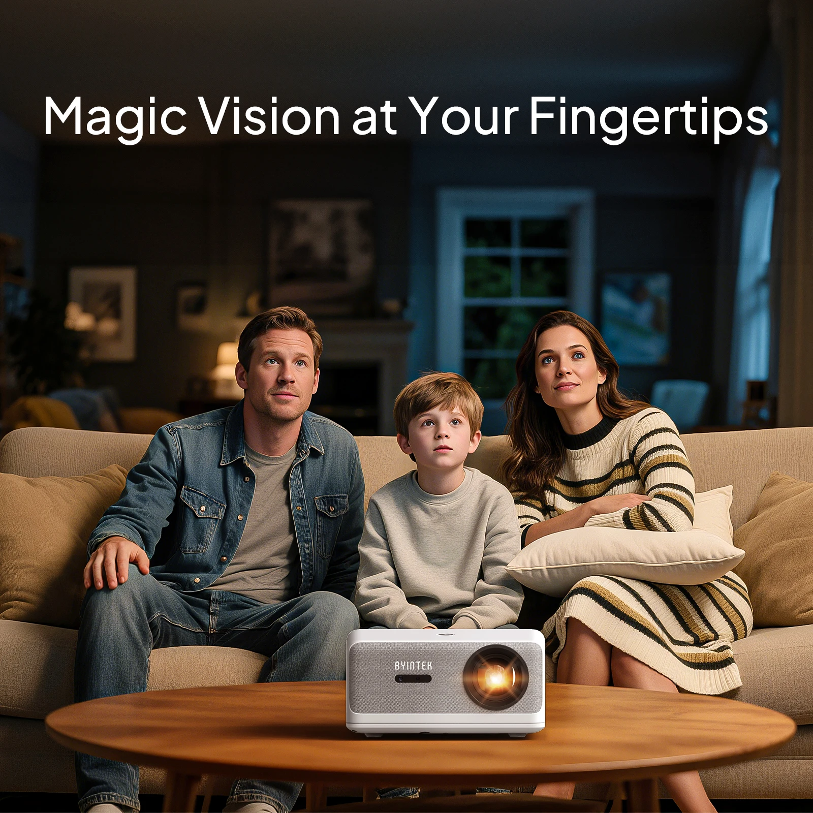 BYINTEK LOVE U14 Full HD 1080P Projetor 4K Inteligente Bluetooth WiFi 6 Suportado 1250ANSI Foco Automático Projetores de Cinema Home Theater - Image 2