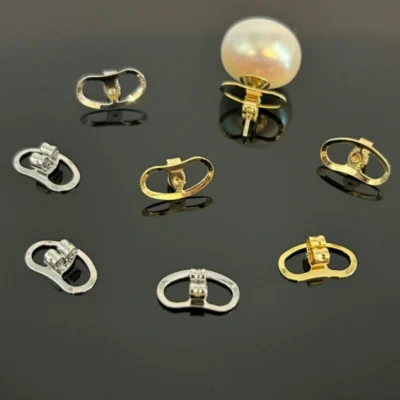 Metal Earring Lifters para mulheres e meninas, Rolhas de brinco, Backs de segurança perfurado, Big Substituição Backstops, 4pcs