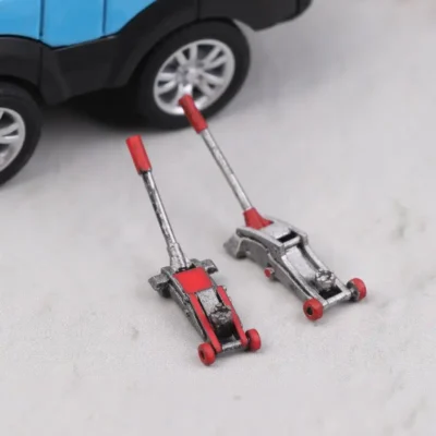 Macaco de Elevação para Carros Escala 1/64, Acessório para Modificação e Reparo em Garagem, Cenário e Exibição de Esculturas em Miniatura