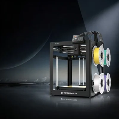 Impressora 3D Multicolorida WonderMaker ZR Ultra CoreXY – Impressão em Alta Velocidade de 600mm/s, Impressão em 8 Cores, 300 ° Bico C, Nivelamento Automático