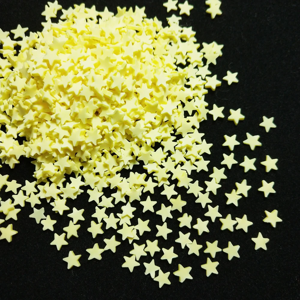 50g estrela amarela/nuvens argila de polímero para artesanato diy plástico klei partículas de lama fatias para enchimento de lodo/acessórios de arte de unha - Image 2