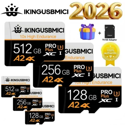 Cartões Micro TF SD de 32GB, 512GB, 256GB, 128GB, 64GB, Cartões de Memória à Prova d'Água V10 A2 para Gravadores de Vídeo e GoPro