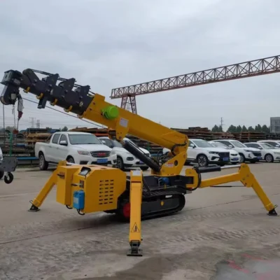 Grúa móvil de la grúa hidráulica de la grúa del araña de la accionamiento 8T para las obras de construcción