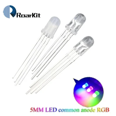 20/100Pcs 4pin 5mm RGB Led Diodo Lâmpada Luz Tricolor Rodada Cátodo Comum/Ânodo LED F5 Diodo Emissor de Luz Vermelho Verde Azul