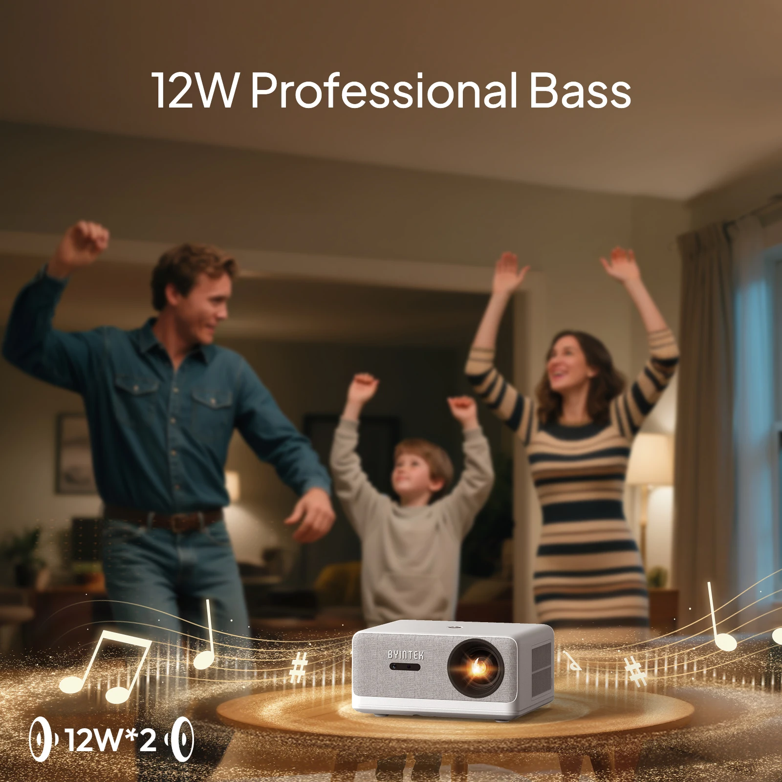 BYINTEK LOVE U14 Full HD 1080P Projetor 4K Inteligente Bluetooth WiFi 6 Suportado 1250ANSI Foco Automático Projetores de Cinema Home Theater - Image 6