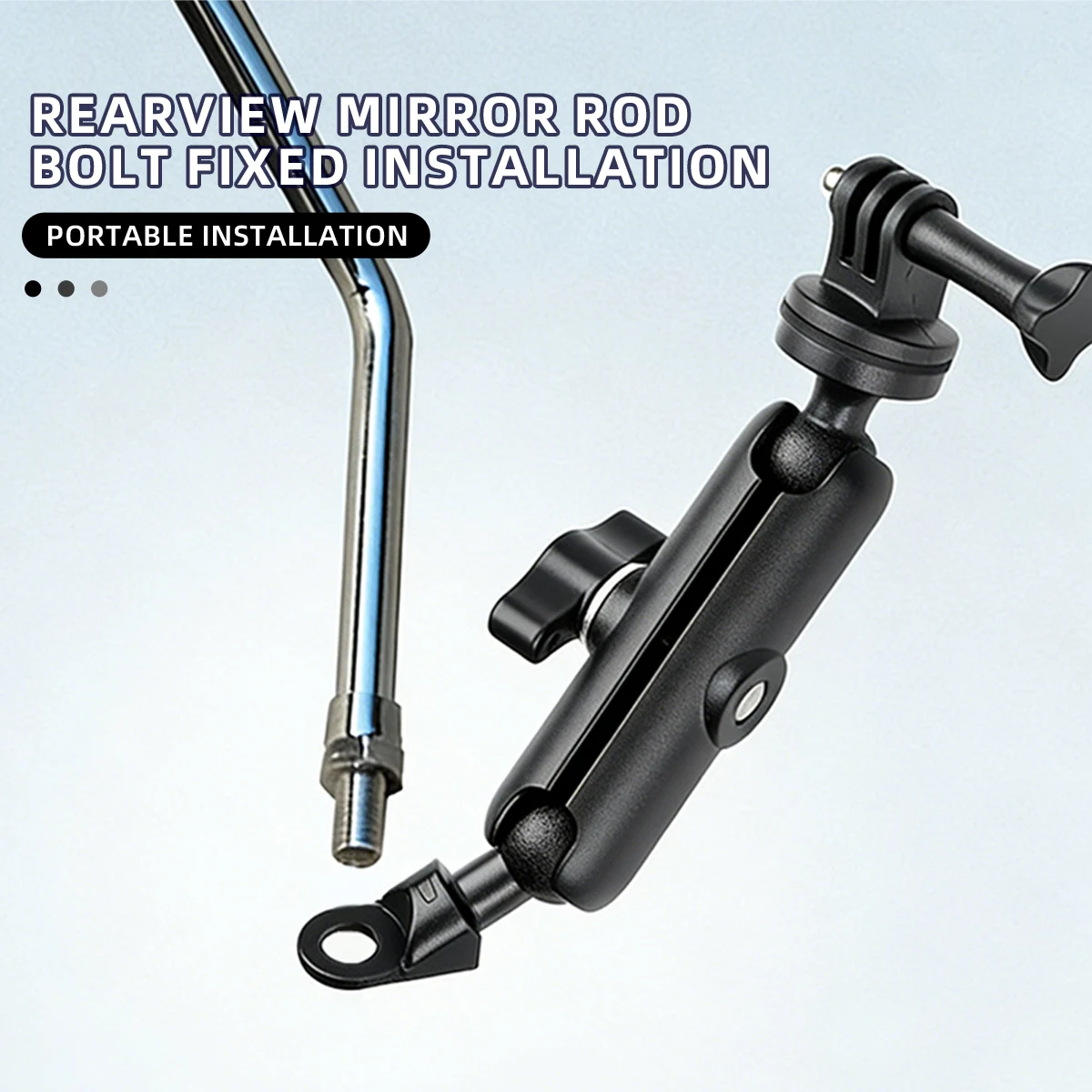 Soporte para teléfono con cámara deportiva para motocicleta y bicicleta, soporte para espejo de manillar para cámaras de acción GoPro/DjI/Insta 360/teléfonos - Image 5