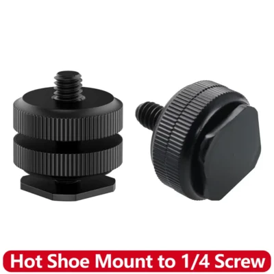 Adaptador de Zapata de Aleación de Aluminio a Tornillo de 1/4" para Cámara GoPro DSLR, Luz LED, Monitor, Micrófono, Accesorio de Fotografía para Vlog