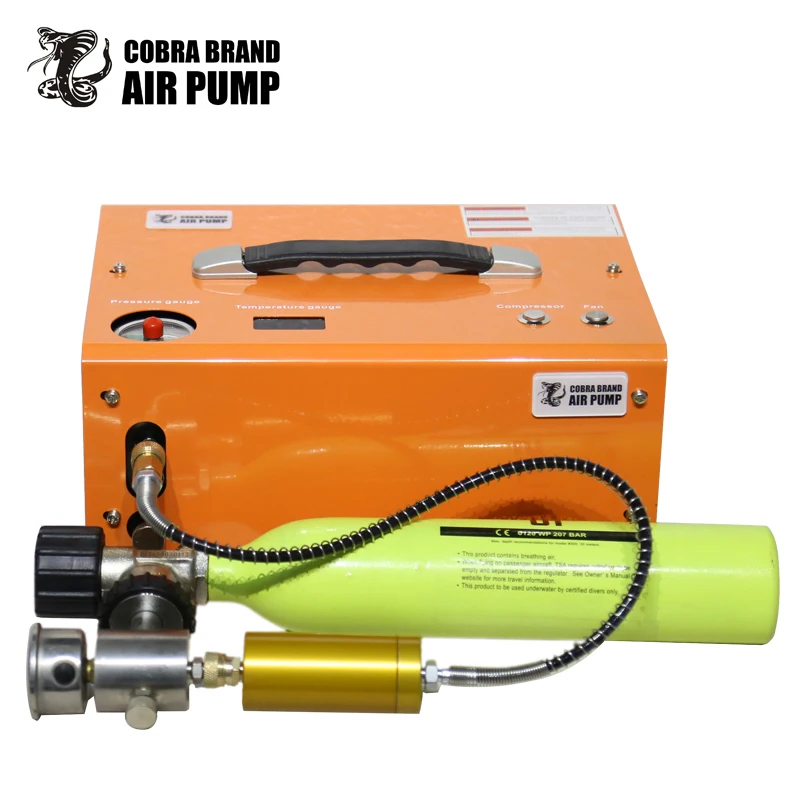 COMbar 4500Psi 300Bar 12V 220V 110V PCP compresor de aire bomba de alta presión compresor transformador neumático pistola de aire inflador de Rifle