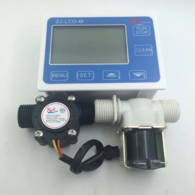Água Flow Control Meter, LCD Display, Flow Sensor, válvula solenóide, peso leve, qualidade durável, 1/2"