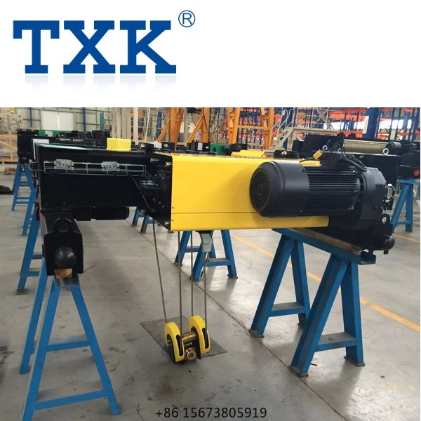 TXK 50 Ton European Electric Wire Rope Hoist Construction Lift Hoist Electric Cable Hoist with Remote Controller