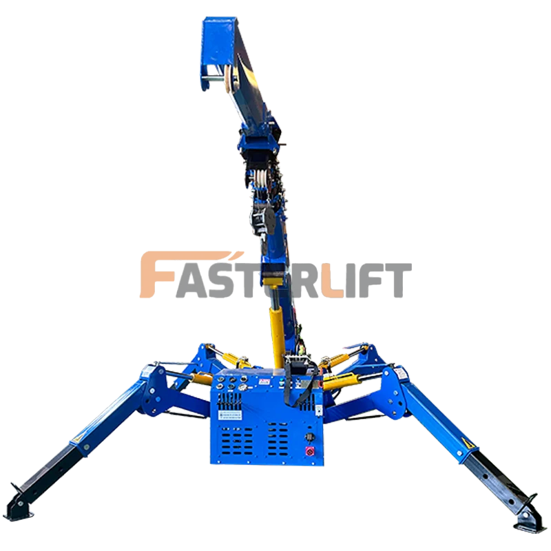 CE Mini Spider Crawler Crane Elevator Hoist Glass Curtain Wall Lift Telescopic 8T Small Spider Crane