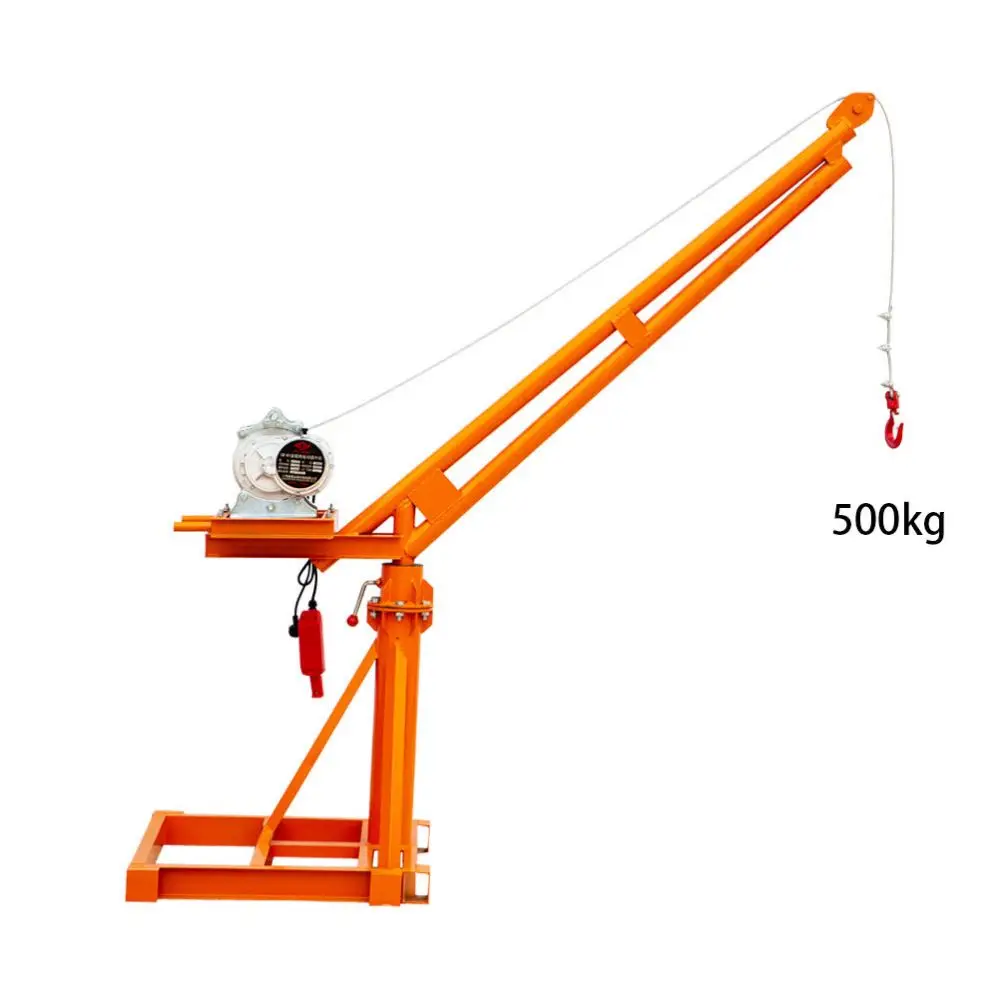 360 ° Grue électrique compacte rotative avec palan pour le levage de matériaux de construction, applications industrielles et multi-industrielles - Image 4