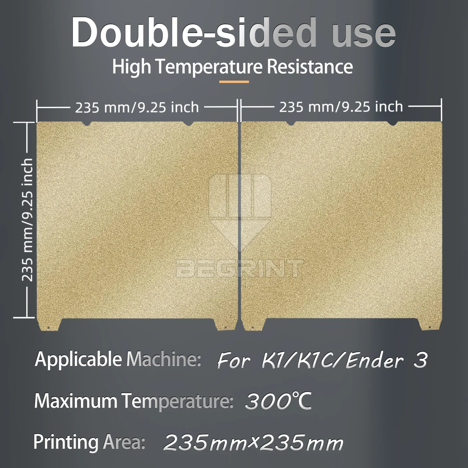 Para creality k1 placa de construção k1c cama ender 3 v3 se ender 3 s1 pro placa ender 5 s1 h1h peo pey pei folha 235x235mm placa de construção - Image 6