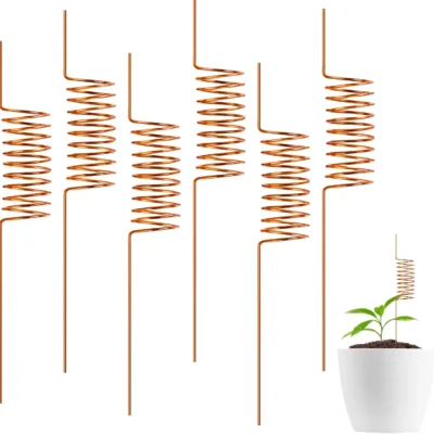 6 Peças Estacas de Cobre Macio para Eletrocultura, Estacas Longas de Cobre para Jardim, para Cultivo de Plantas