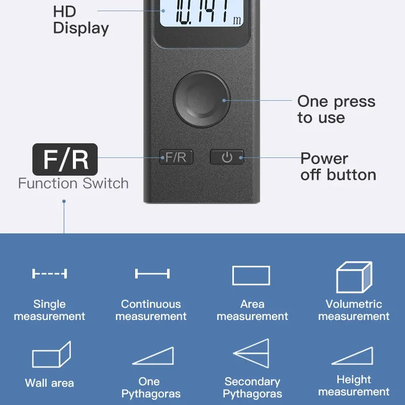 Mini telêmetro laser 30m medição de alta precisão distância a laser 24g usb recarregável medidor de distância portátil inteligente portátil - Image 4