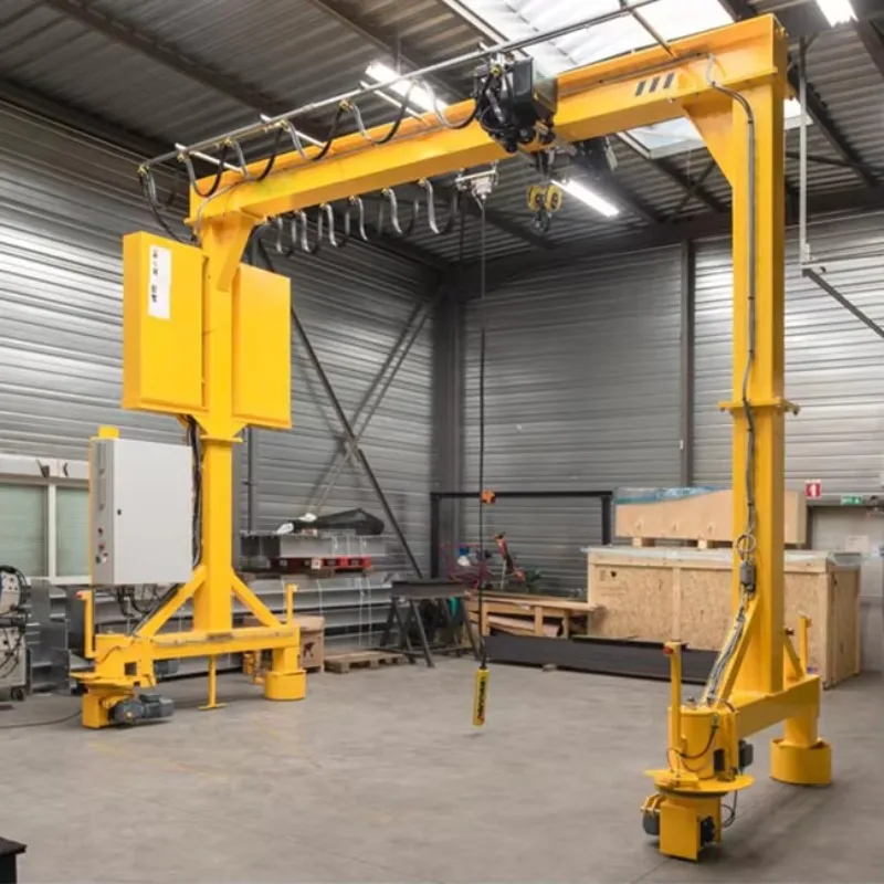 Best-selling remote control 5t trackless mobile gantry crane with ring chain hoist - Image 4