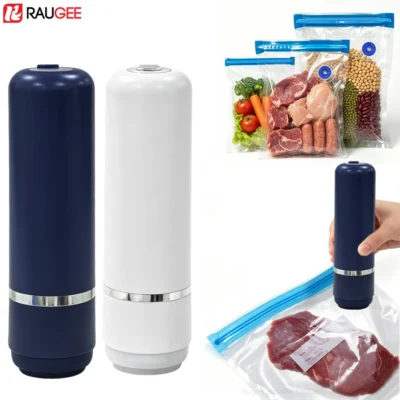 Bomba de Vácuo Portátil Elétrica Mini Seladora a Vácuo para Alimentos, para Conservação de Alimentos Frescos e Sacos de Armazenamento a Vácuo