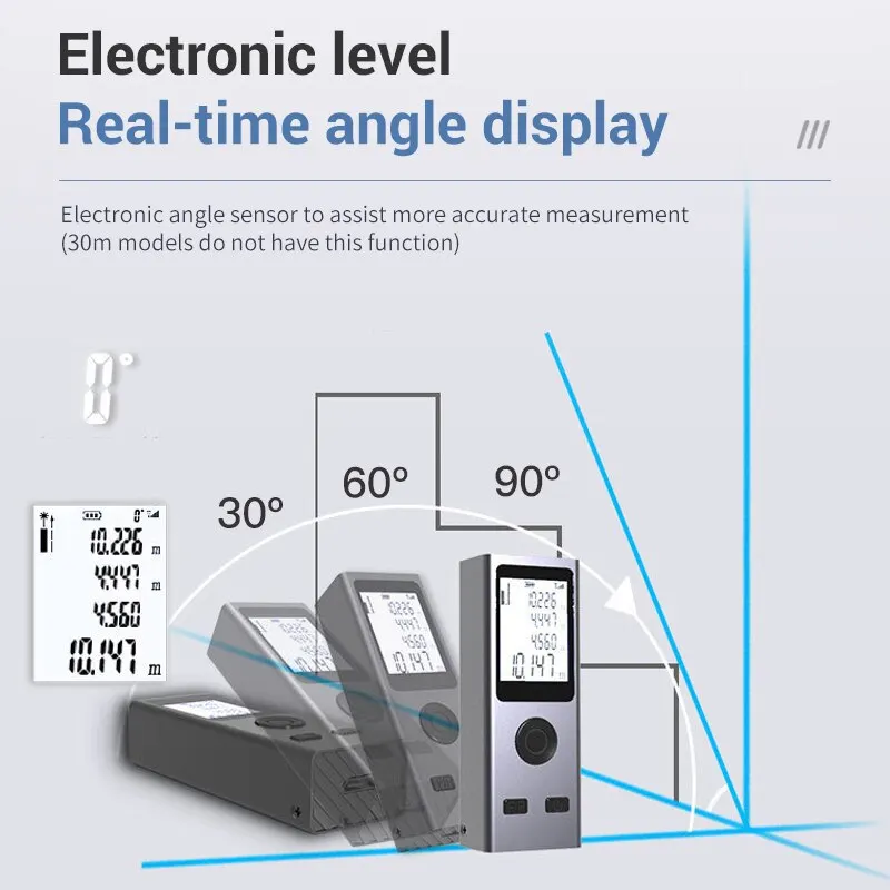 Mini telêmetro laser 30m medição de alta precisão distância a laser 24g usb recarregável medidor de distância portátil inteligente portátil - Image 3