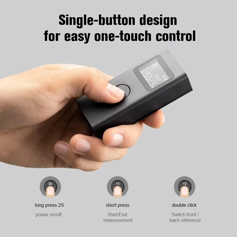 Novo Medidor de Distância a Laser Inteligente MIJIA com Display LCD, Medidor de Distância em Tempo Real, Fita Métrica, Funciona com o APP Mi Home - Image 4
