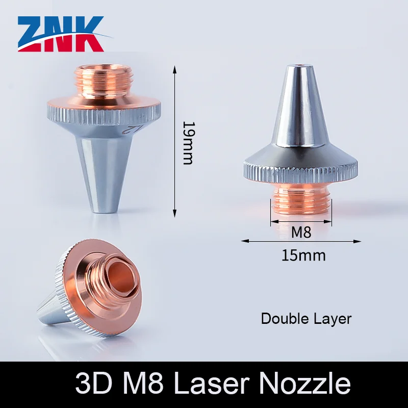ZNK M8 Premium Cobre Materiais Dupla Camada Única Máquina De Corte A Laser Bocal De Corte 3D Para WSX Raytools - Image 8