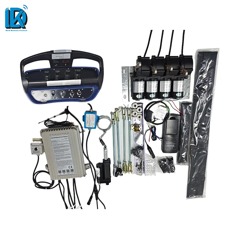 24V/12V Hidráulico 4 Joysticks + Unidade Remota Sem Fio de Controle de Acelerador para Guindaste - Image 2