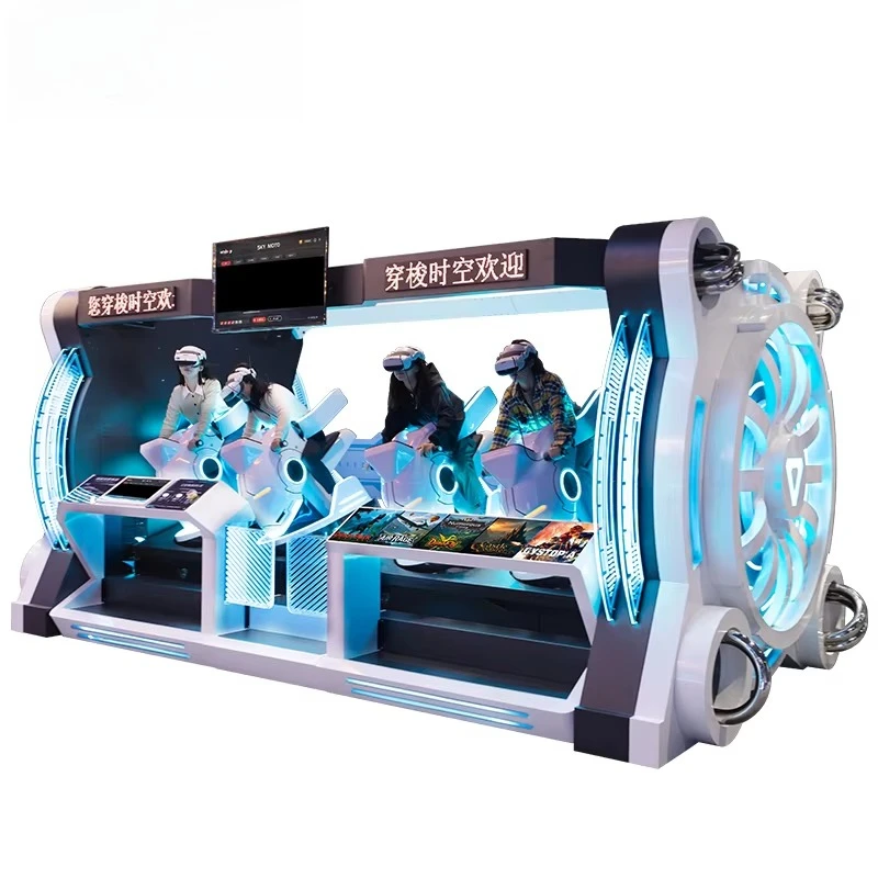 Máquina de Jogo VR 2027 Nova Cadeira 5D Motion com 4 Assentos Simulador de Voo Teatro Voador 7D Realidade Virtual Simulador de Montanha-Russa 9D - Image 2