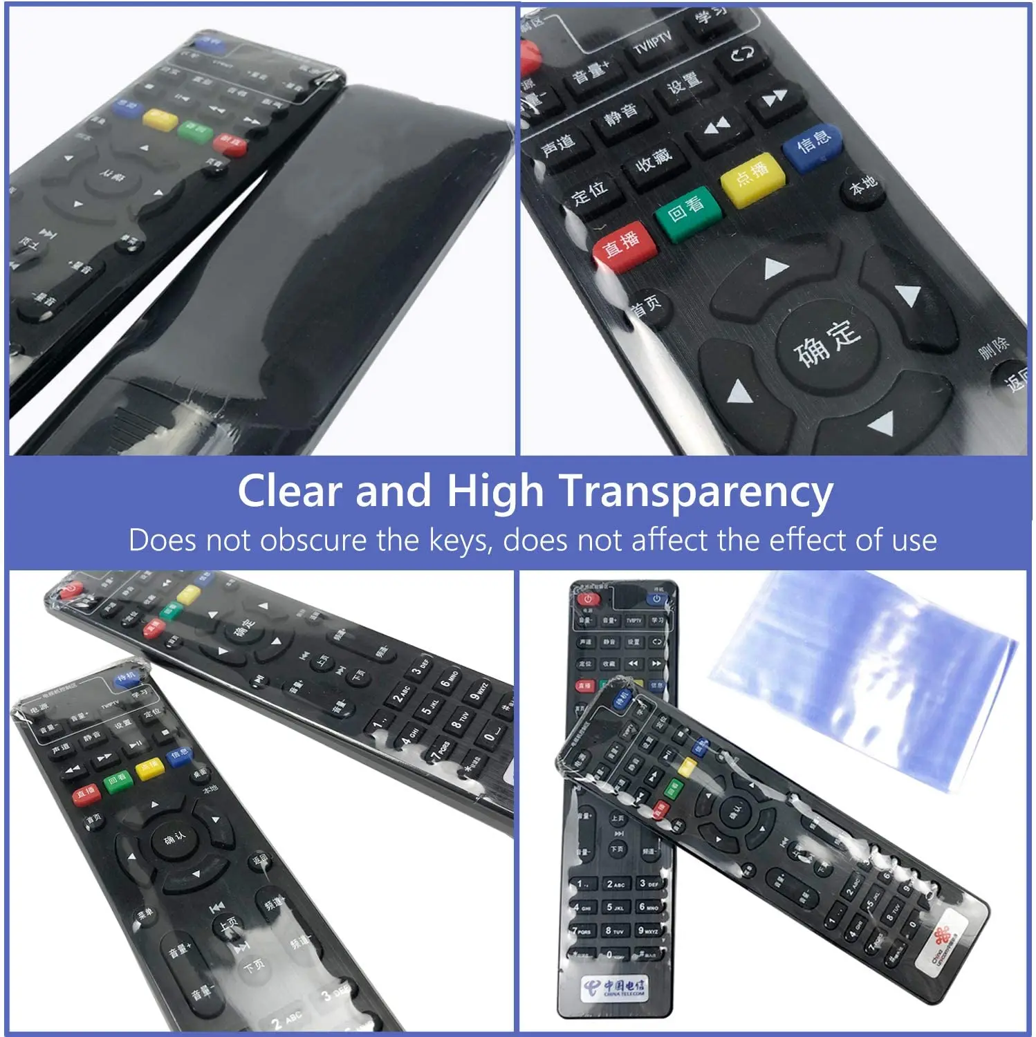 5/10/20PCS Transparent Heat Shrink Film TV/ Air Condition Remote Control Cover for Xiaomi Samsung Universal Protective Bag Case - Image 3
