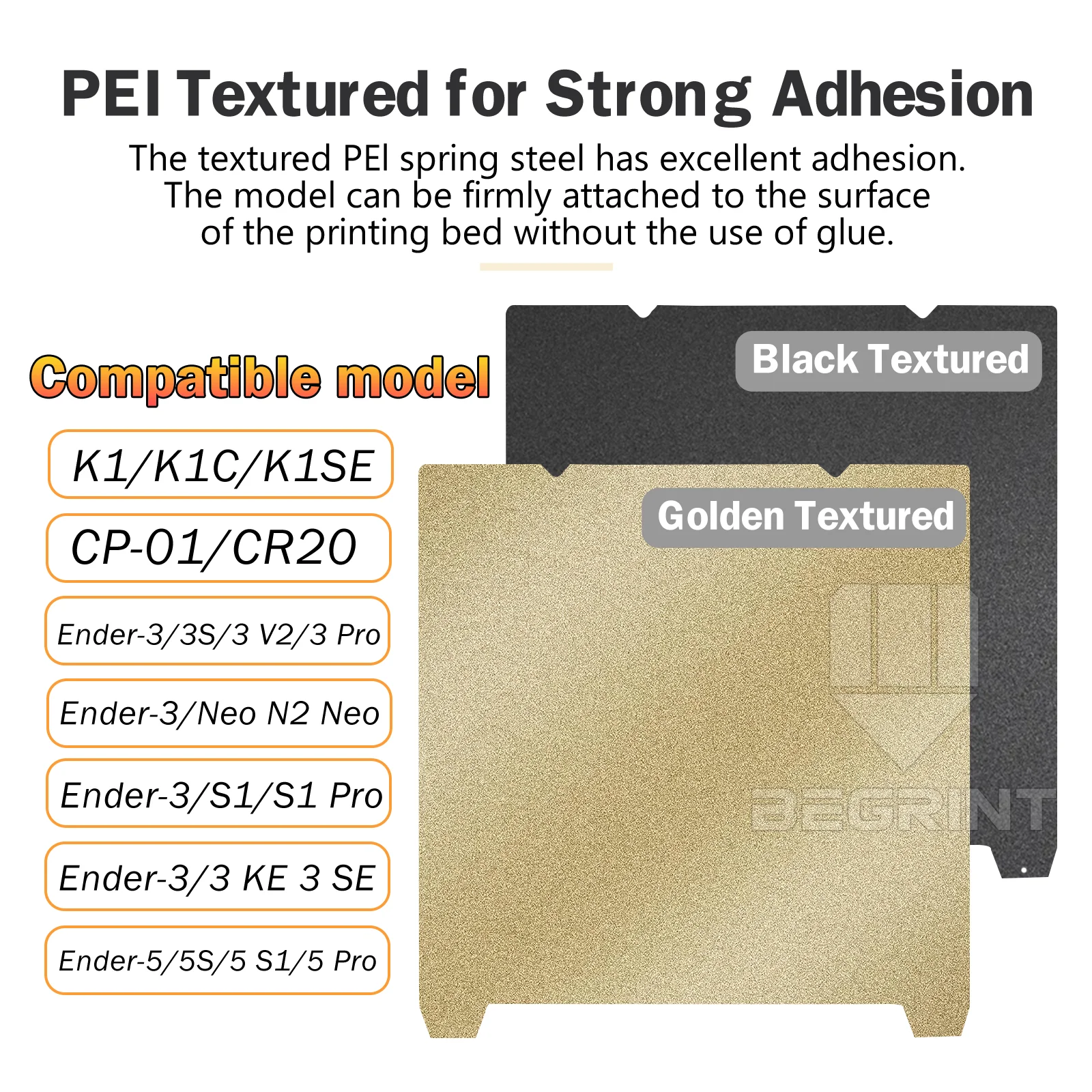 Para creality k1 placa de construção k1c cama ender 3 v3 se ender 3 s1 pro placa ender 5 s1 h1h peo pey pei folha 235x235mm placa de construção - Image 2