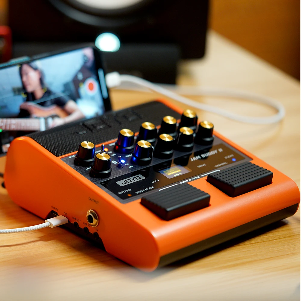 JOYO JAM BUDDY II Amplificador de Guitarra Eléctrica Portátil de 10W y Pedal Multiefectos con Grabación OTG y Bluetooth para Práctica de Guitarra - Image 5