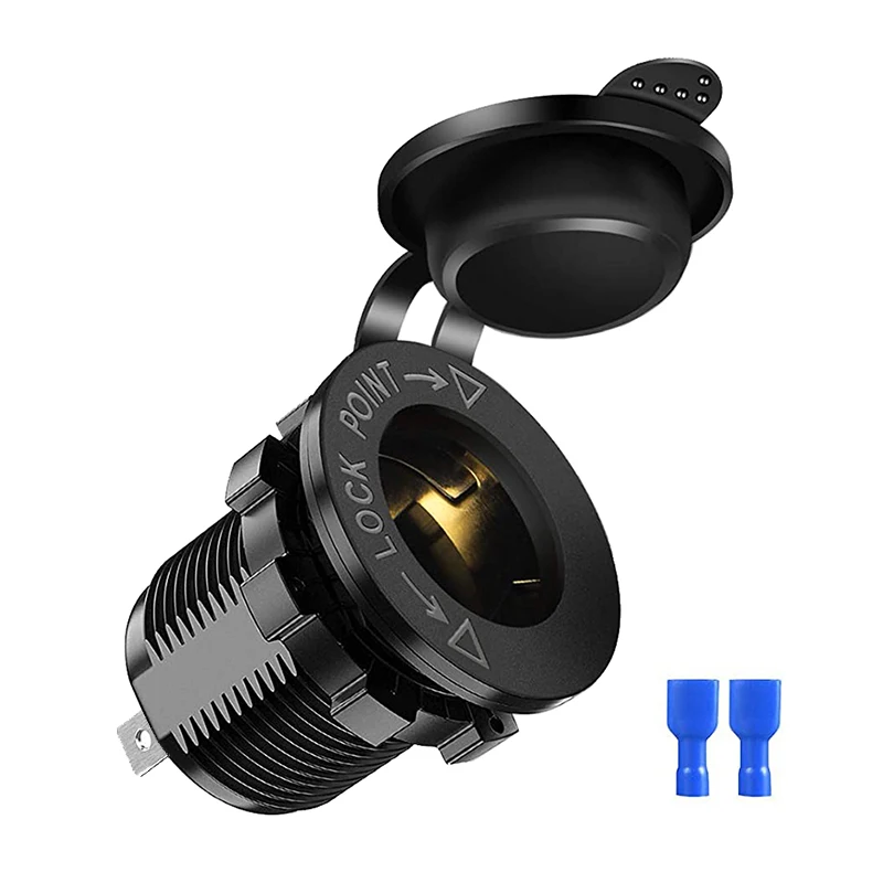 12v/24v tomada de isqueiro do carro à prova dwaterproof água marinho atv rv isqueiro tomada fonte alimentação soquete adaptador tomada - Image 2