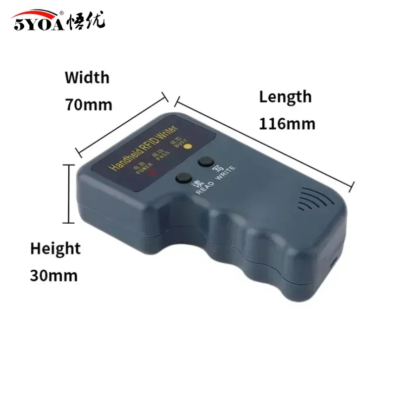 5YOA Handheld RFID ID Card Writer Copier 125KHz EM4100 5200 Duplicator T5577 Rewritable Keyfobs Tags Programmer Access Control - Image 2