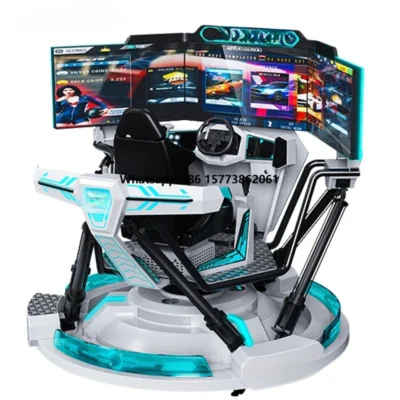 Simulador de Corrida VR 2026 Novo Modelo 6DOF com 3 Telas, Simulador de Condução de Carro de Corrida, Jogo de Arcade de Corrida de Velocidade, Máquina de Jogo VR para Centro de Jogos