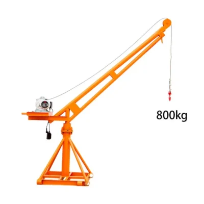 360 ° Grue électrique compacte rotative avec palan pour le levage de matériaux de construction, applications industrielles et multi-industrielles
