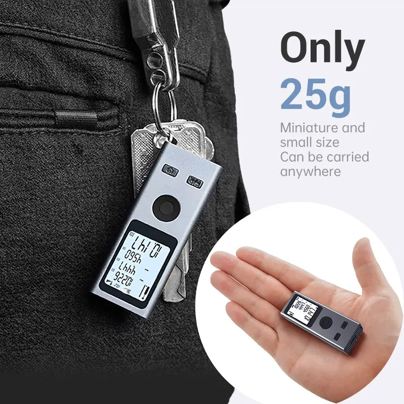 Mini telêmetro laser 30m medição de alta precisão distância a laser 24g usb recarregável medidor de distância portátil inteligente portátil - Image 2