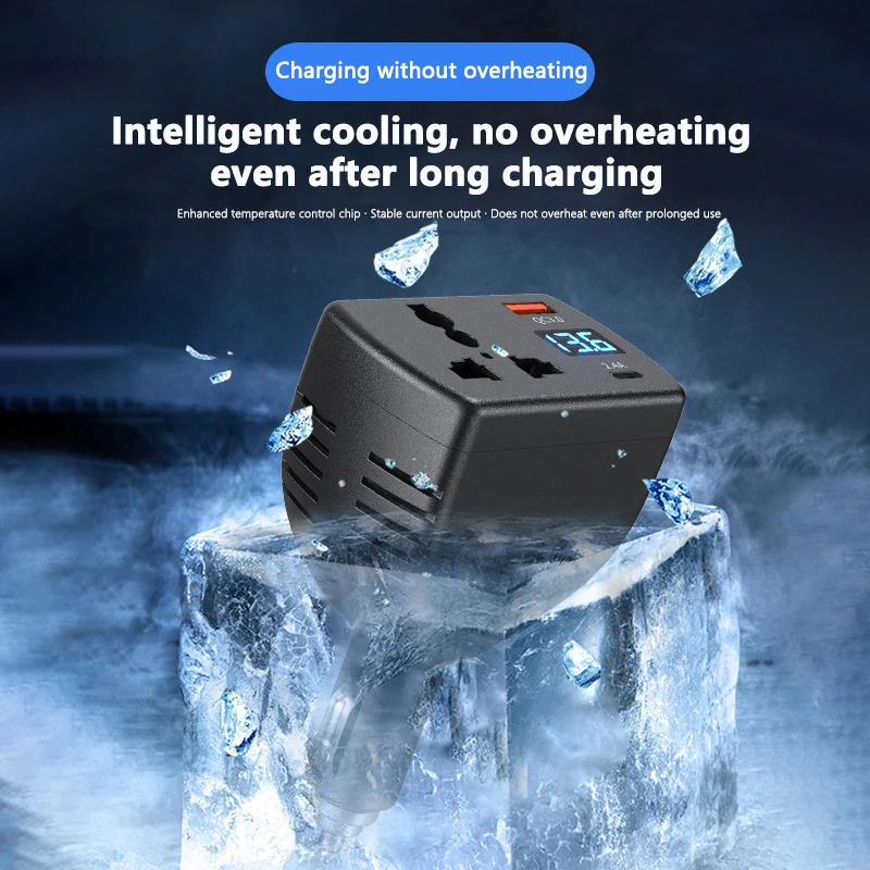 Inversor 2025 150W DC 12V para DC 220V, Adaptador Conversor de Voltagem para Carro com Carregador USB - Image 3
