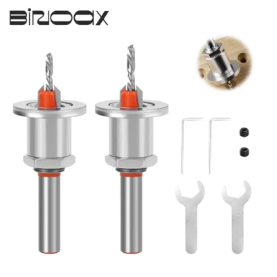 Brocas escareadoras ajustáveis, haste de 8mm, conjunto de brocas, parafuso, ferramenta de chanfro para carpintaria, troca rápida 2.8mm 3mm 3.2mm 3.5mm 4mm