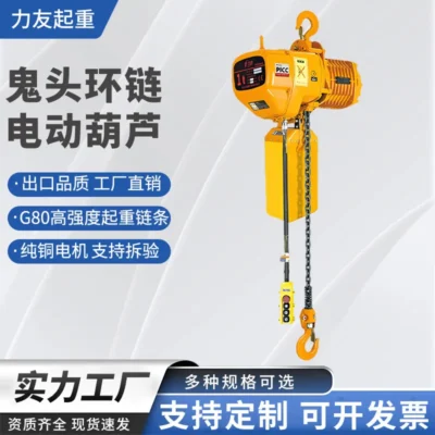 HHBB ring chain electric hoist 5 tons crane hand high strength chain ghost head electric hoist