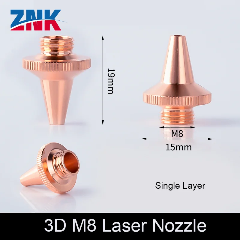 ZNK M8 Premium Cobre Materiais Dupla Camada Única Máquina De Corte A Laser Bocal De Corte 3D Para WSX Raytools - Image 11