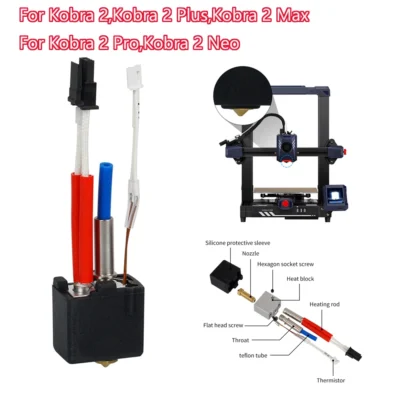 For Anycubic Kobra 2 Hotend Anycubic Kobra 2 Max Hotend Upgrade High Speed 24V 60w Ceramic Heater Thermistor Kobra 2 Pro