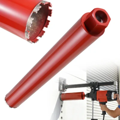 Brocas de Perfuração Úmida com Diâmetro de 63/83/120mm, Broca de Concreto com Segmentos Soldados com Precisão, Profundidade de Perfuração de 17.7in / 45cm