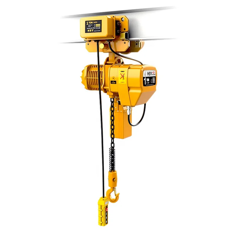 Grua elétrica 240v da corrente de 1 tonelada 2 toneladas com carrinho elétrico de 0,5 toneladas para canteiro de obras - Image 2