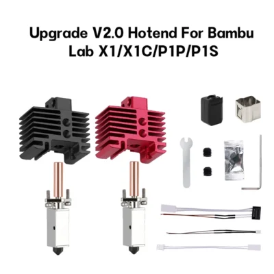 Para bambu laboratório hotend atualização tz 2.0 versão bocal endurecido bambulab bi metal caber bubulabs x1 x1c p1p p1s hotend p1p termistor